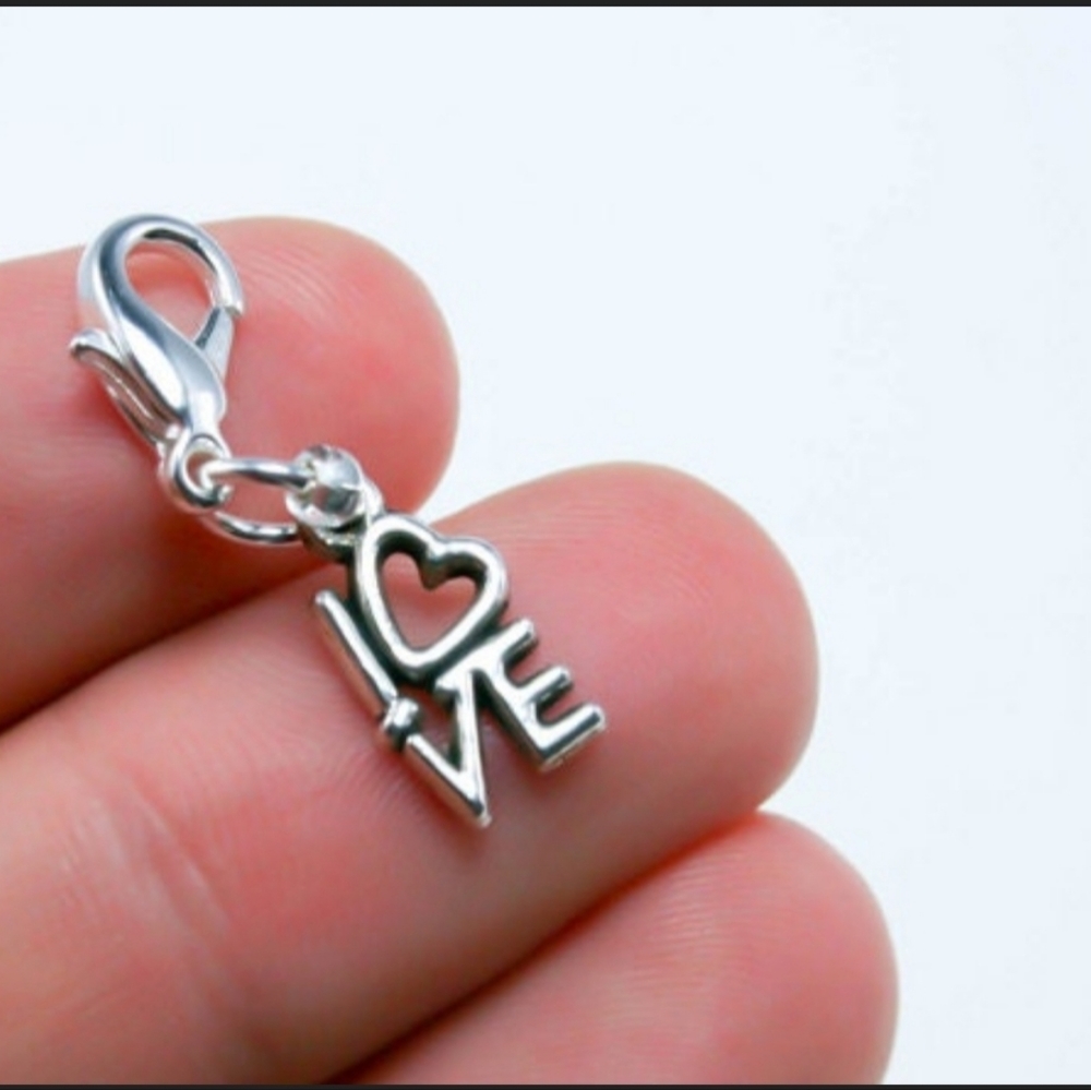 Clip On I Love Charms planner bracelet pendant zipper pull dreadlocks beads